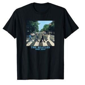 THE BEATLES Abbey road album cover black tshirt youth size large NEW
